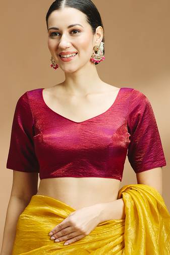 Tissue silk designer sare blouse