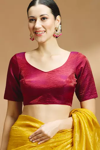 Tissue silk designer sare blouse