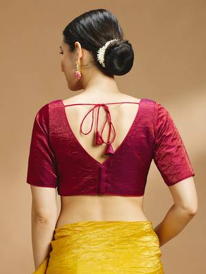 Tissue silk designer sare blouse 2