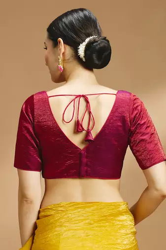 Tissue silk designer sare blouse