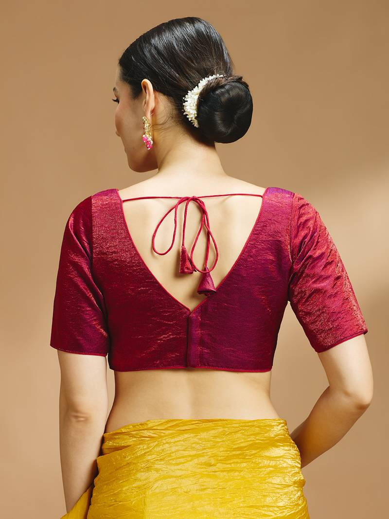 Tissue silk designer sare blouse