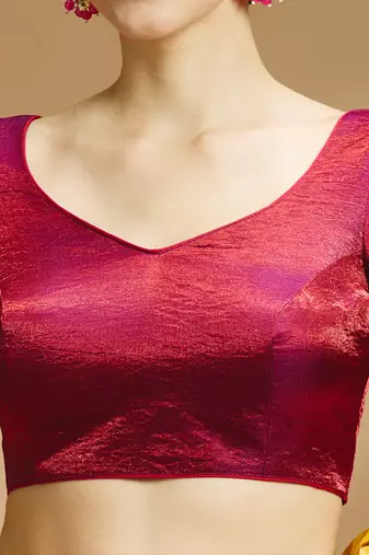 Tissue silk designer sare blouse