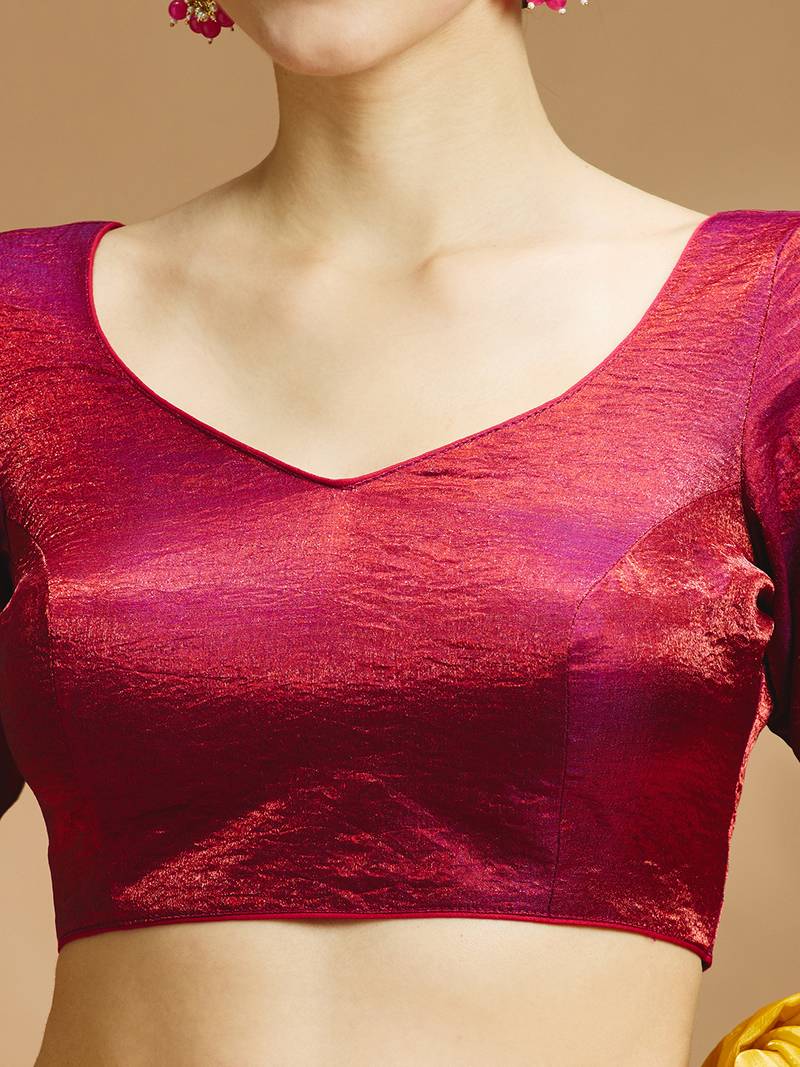 Tissue silk designer sare blouse
