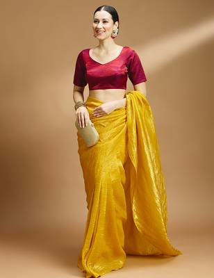 Tissue silk designer sare blouse 4