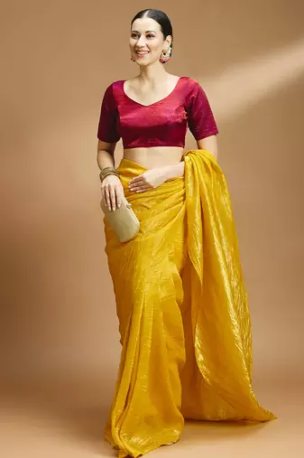 Tissue silk designer sare blouse
