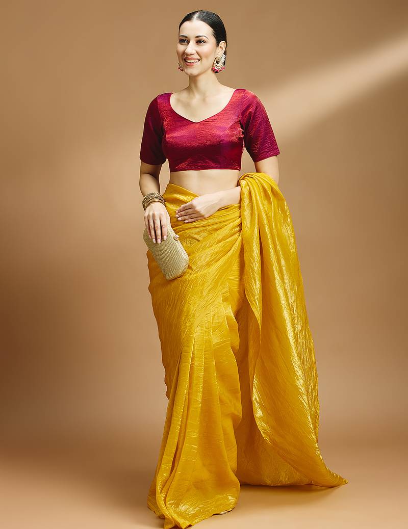 Tissue silk designer sare blouse