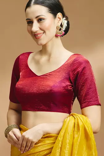 Tissue silk designer sare blouse