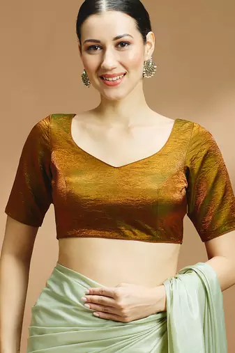 Tissue silk designer sare blouse