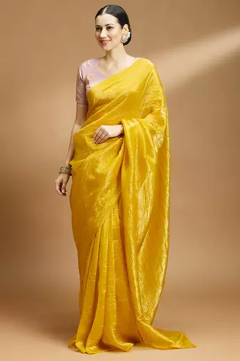 Tissue silk designer sare blouse