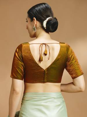 Tissue silk designer sare blouse 2