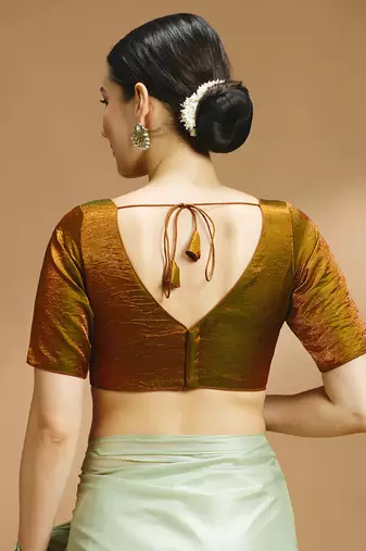 Tissue silk designer sare blouse
