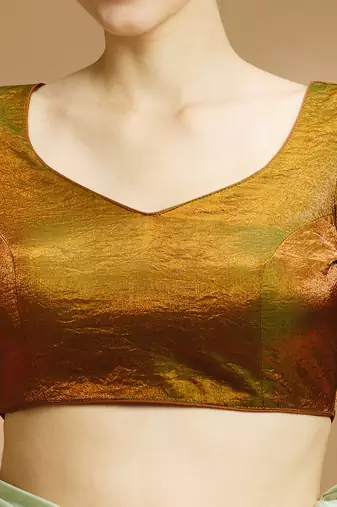 Tissue silk designer sare blouse
