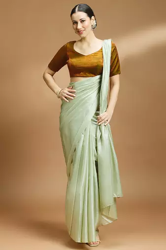 Tissue silk designer sare blouse