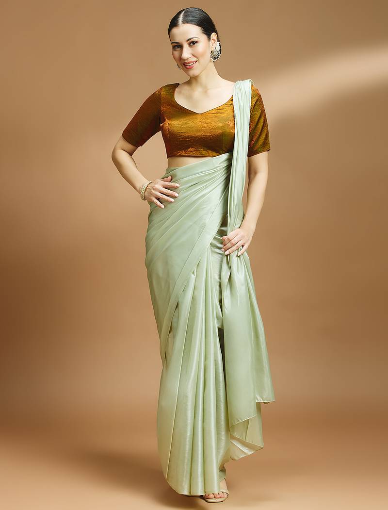 Tissue silk designer sare blouse