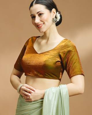Tissue silk designer sare blouse 5