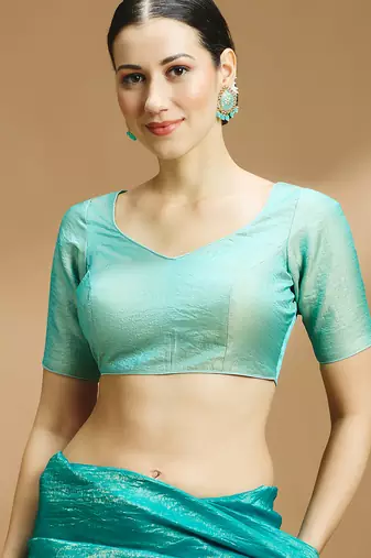 Tissue silk designer sare blouse