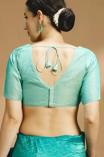 Tissue silk designer sare blouse