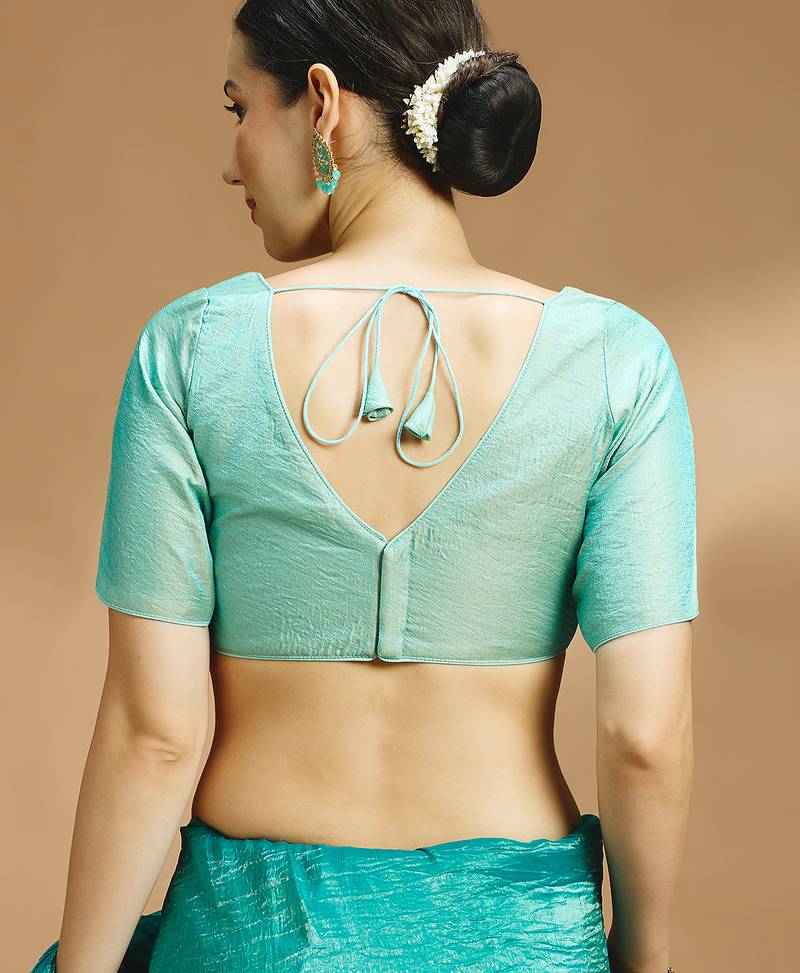 Tissue silk designer sare blouse
