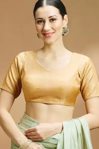 Tissue silk designer sare blouse