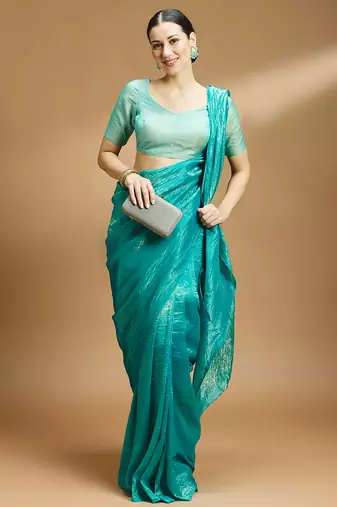 Tissue silk designer sare blouse