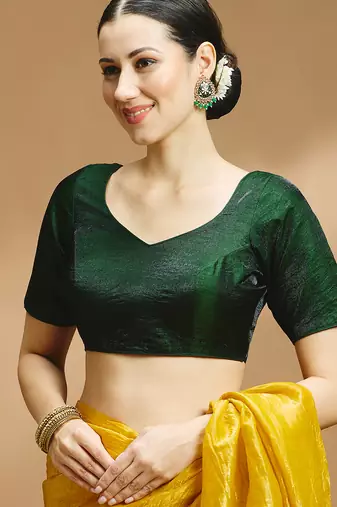 Tissue silk designer sare blouse