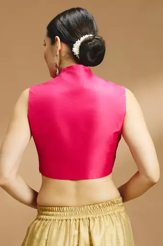 Silk fancy saree blouse