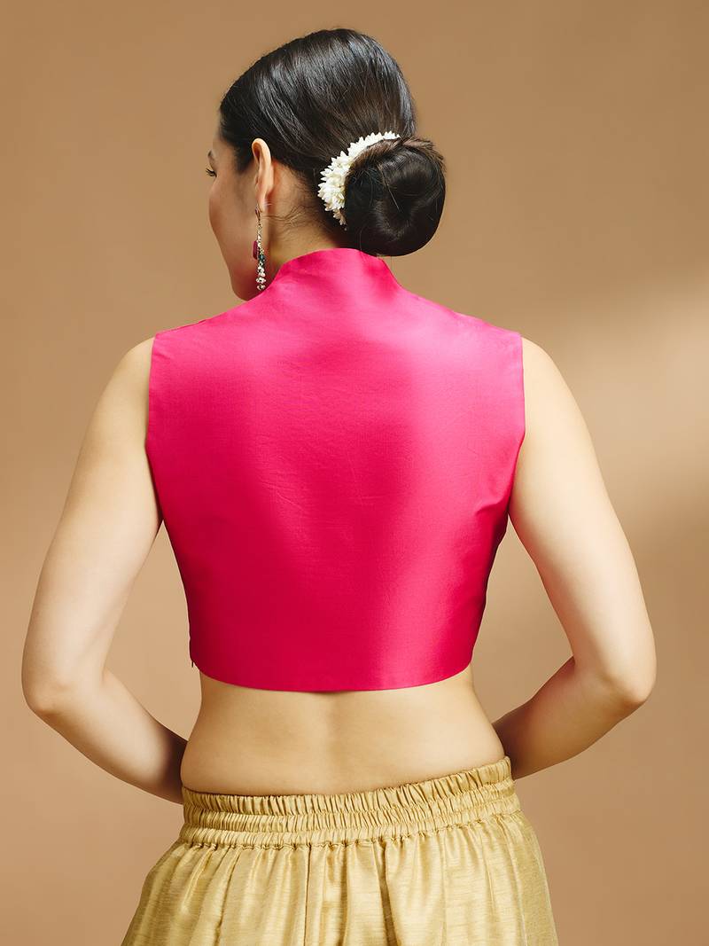 Silk fancy saree blouse