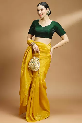 Tissue silk designer sare blouse