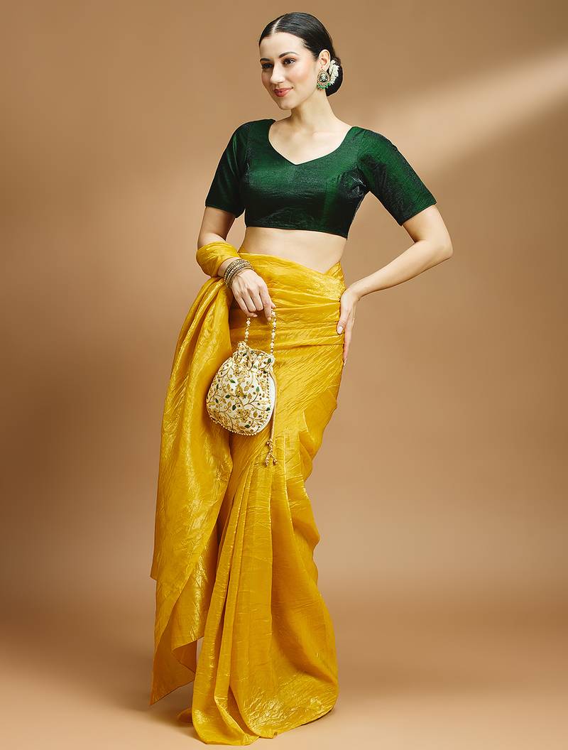 Tissue silk designer sare blouse