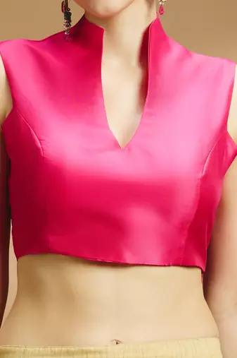 Silk fancy saree blouse