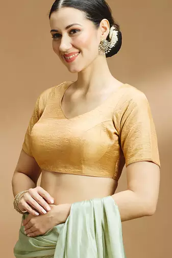 Tissue silk designer sare blouse