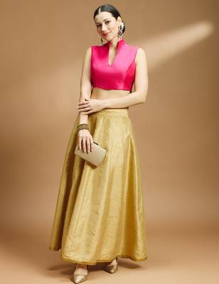 Silk fancy saree blouse 4