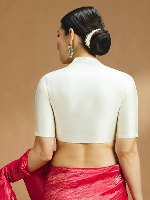 Silk side smocked stretchable blouse 2