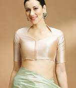 Silk side smocked stretchable blouse