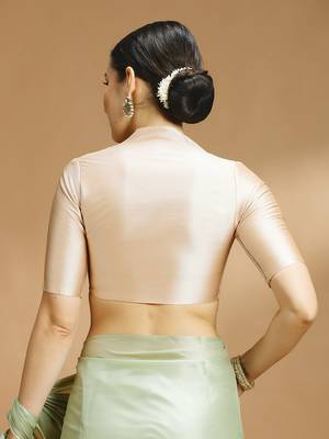 Silk side smocked stretchable blouse 2