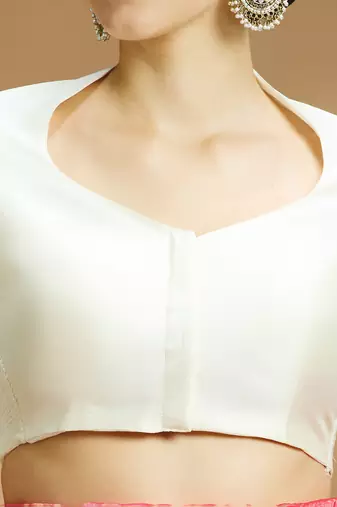Silk side smocked stretchable blouse