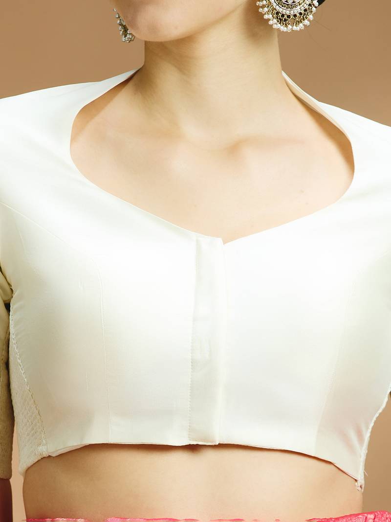 Silk side smocked stretchable blouse