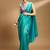 Multi coloured v neck saree blouse