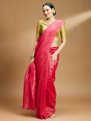 Silk side smocked stretchable blouse 3