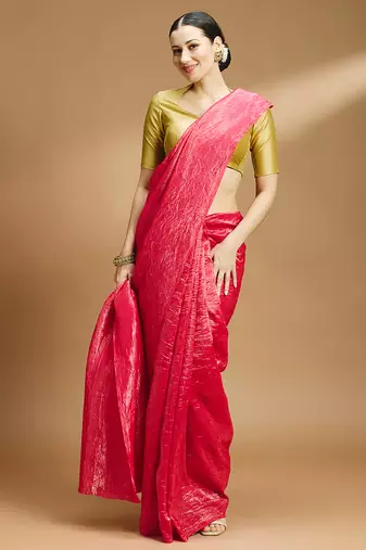 Silk side smocked stretchable blouse