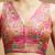 Multi coloured v neck saree blouse