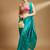 Multi coloured v neck saree blouse