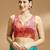 Multi coloured v neck saree blouse