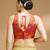 Multi coloured v neck saree blouse