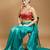 Multi coloured v neck saree blouse