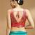 Multi coloured v neck saree blouse