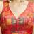 Multi coloured v neck saree blouse