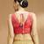 Floral printed self embroidered saree blouse