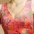 Multi coloured v neck saree blouse