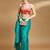 Multi coloured v neck saree blouse